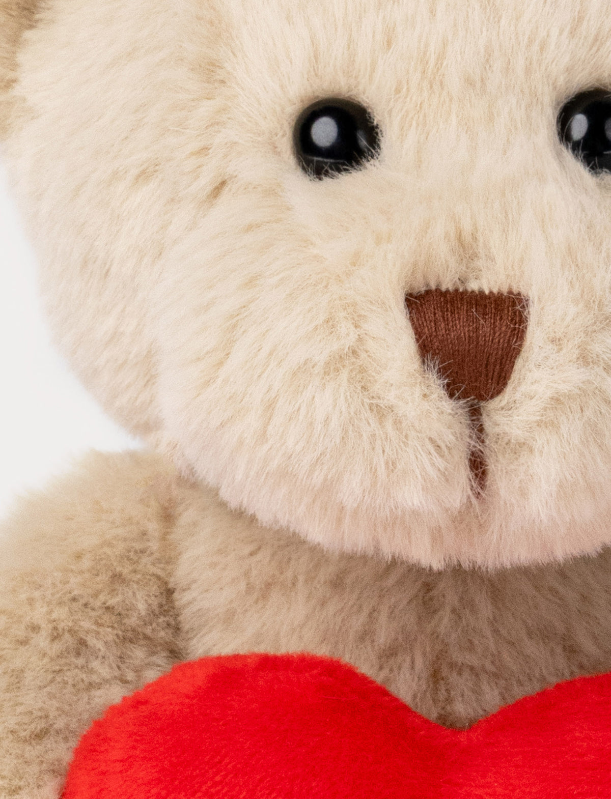Theo with Heart, Teddy Bear, Beige
