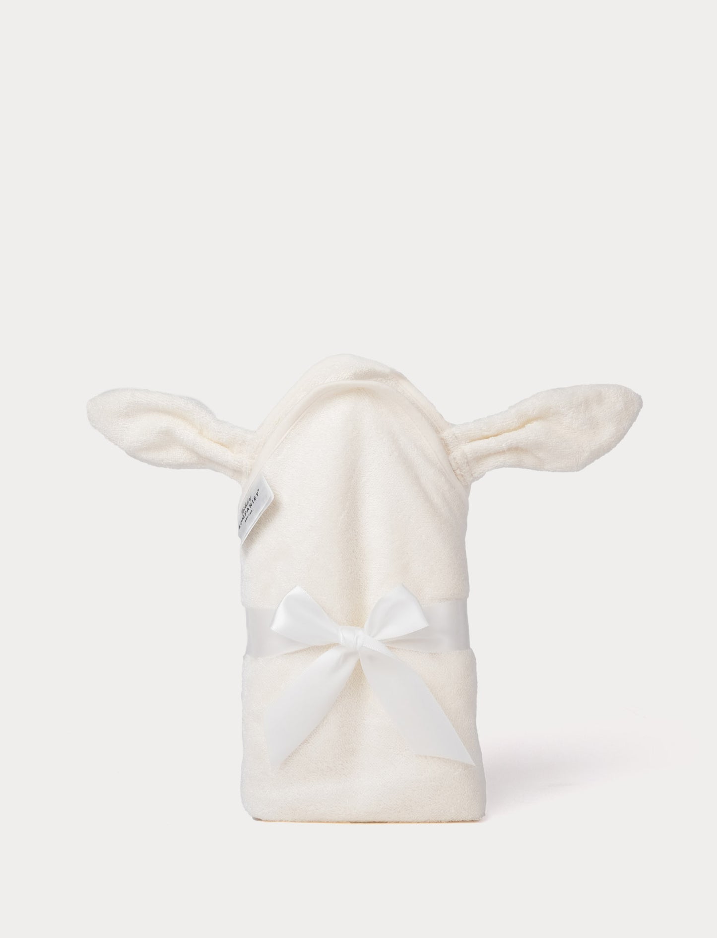 Hooded baby towel, bambu, bunny, creme