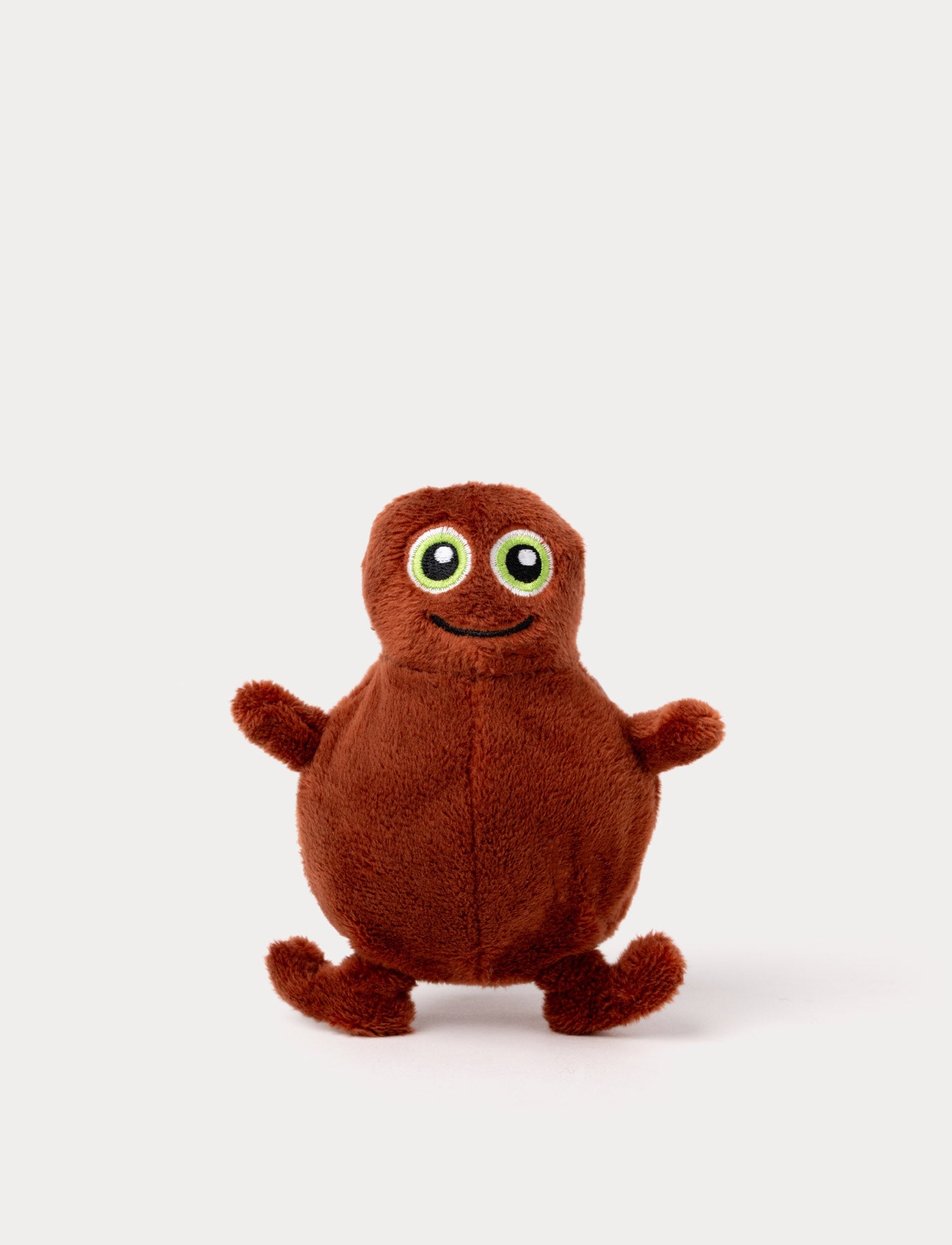  Image of A brown plush Babba with a friendly smile and very small deisgn  