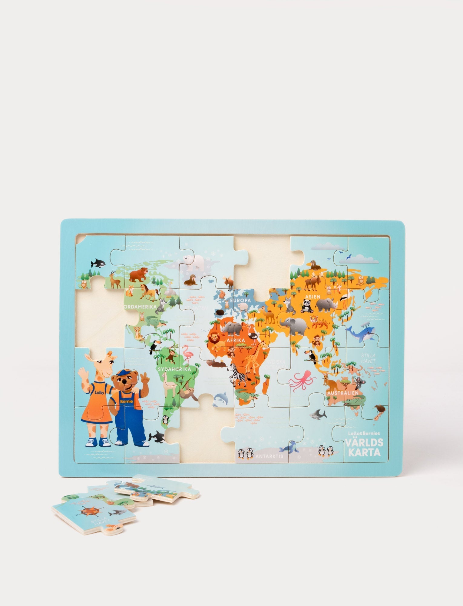  Image of Lollo & Bernie, Puzzle, World Map, 24 Pieces