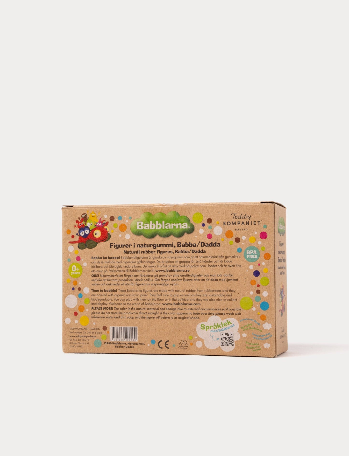 Babblarna, Natural Rubber Figures, Babba/Dadda