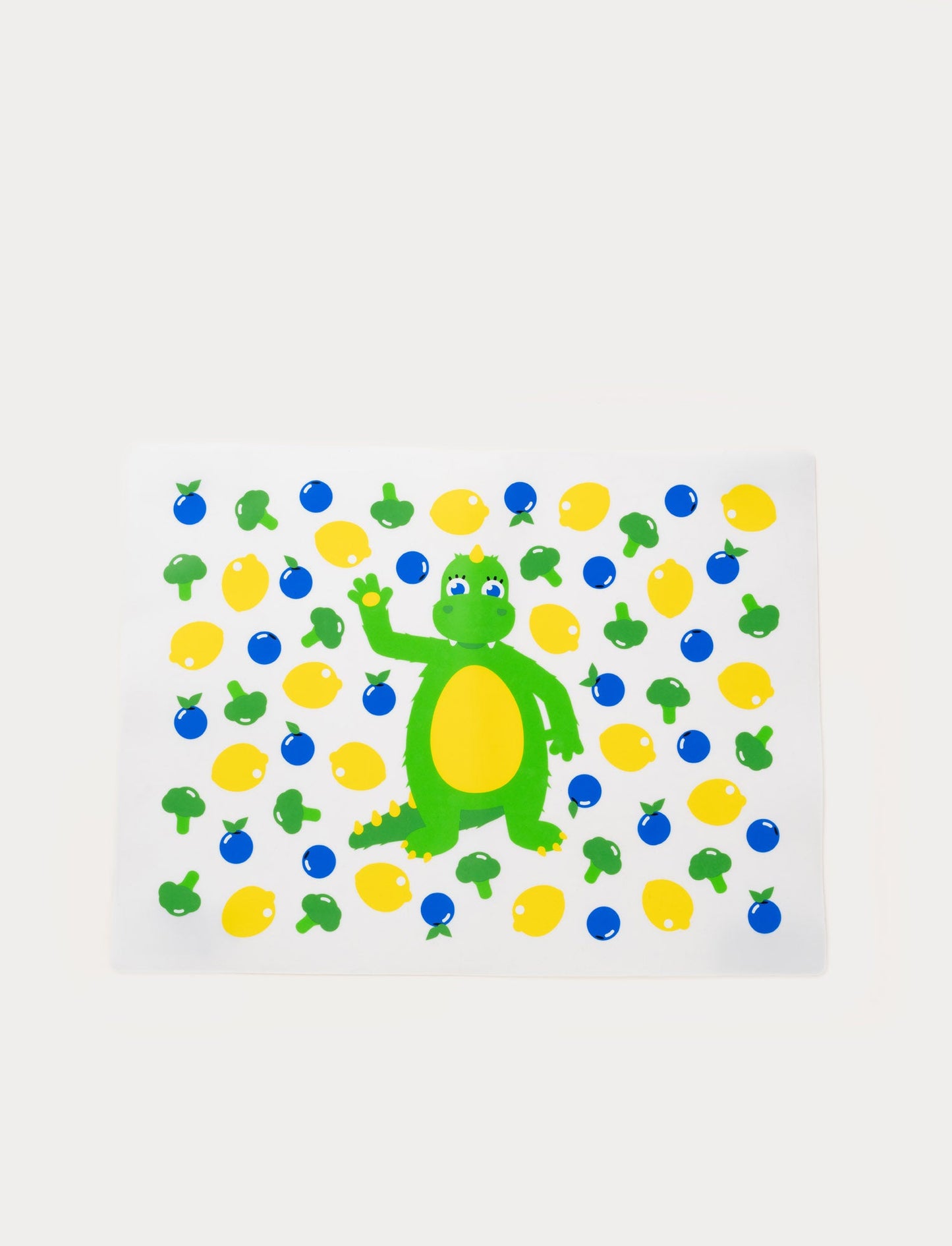 Colorful silicone placemat with a Bolibompa design, featuring a non-slip surface and easy-to-roll-up convenience.