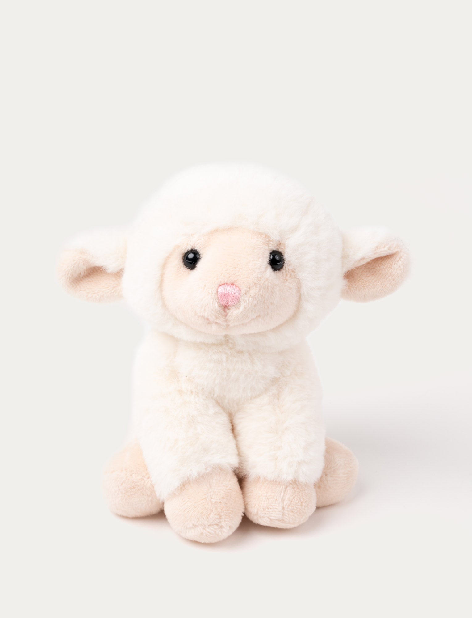  Image of A small lamb with white soft fur and a cute expression, perfect for play and cuddles.