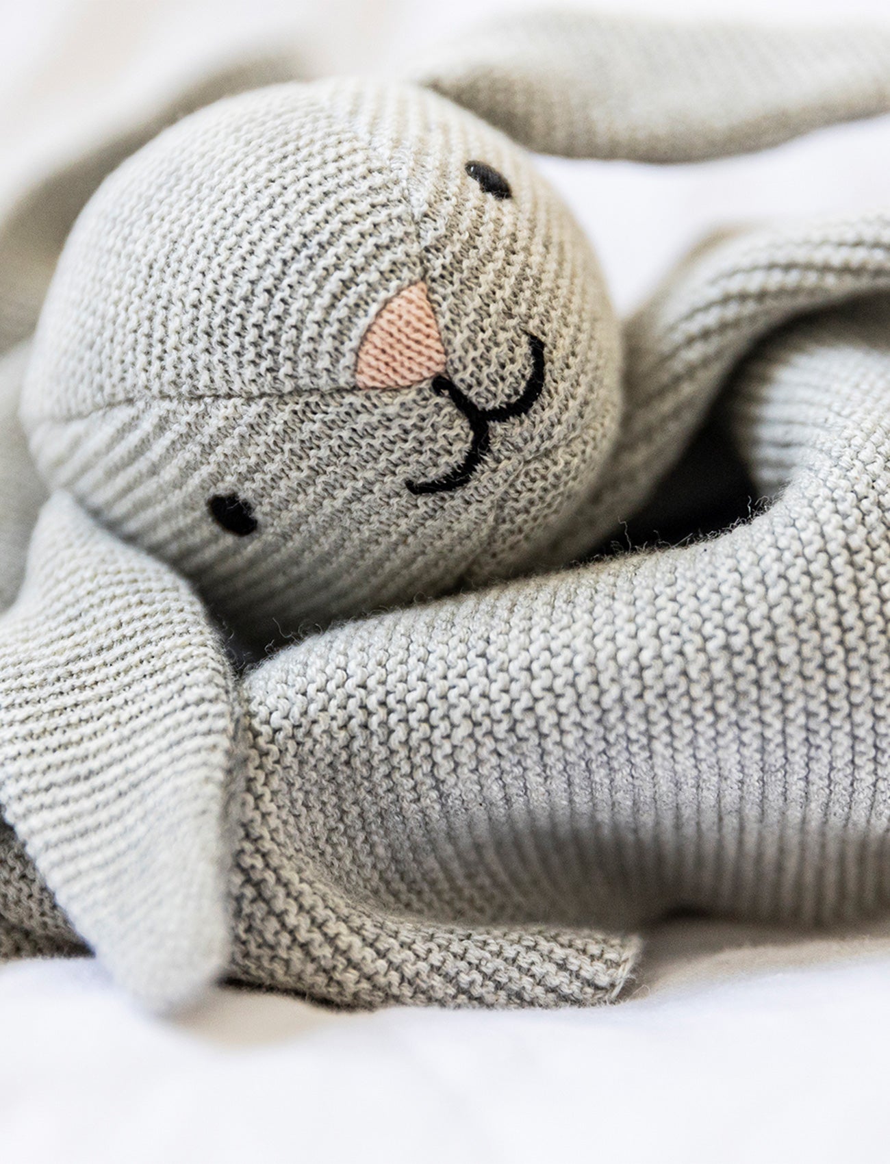  Image of Teddy Baby, Snuttefilt, Kanin, stickad