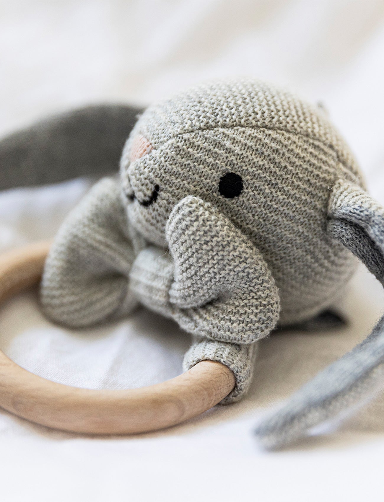  Image of Teddy Baby, Rattle, Bunny, Knitted