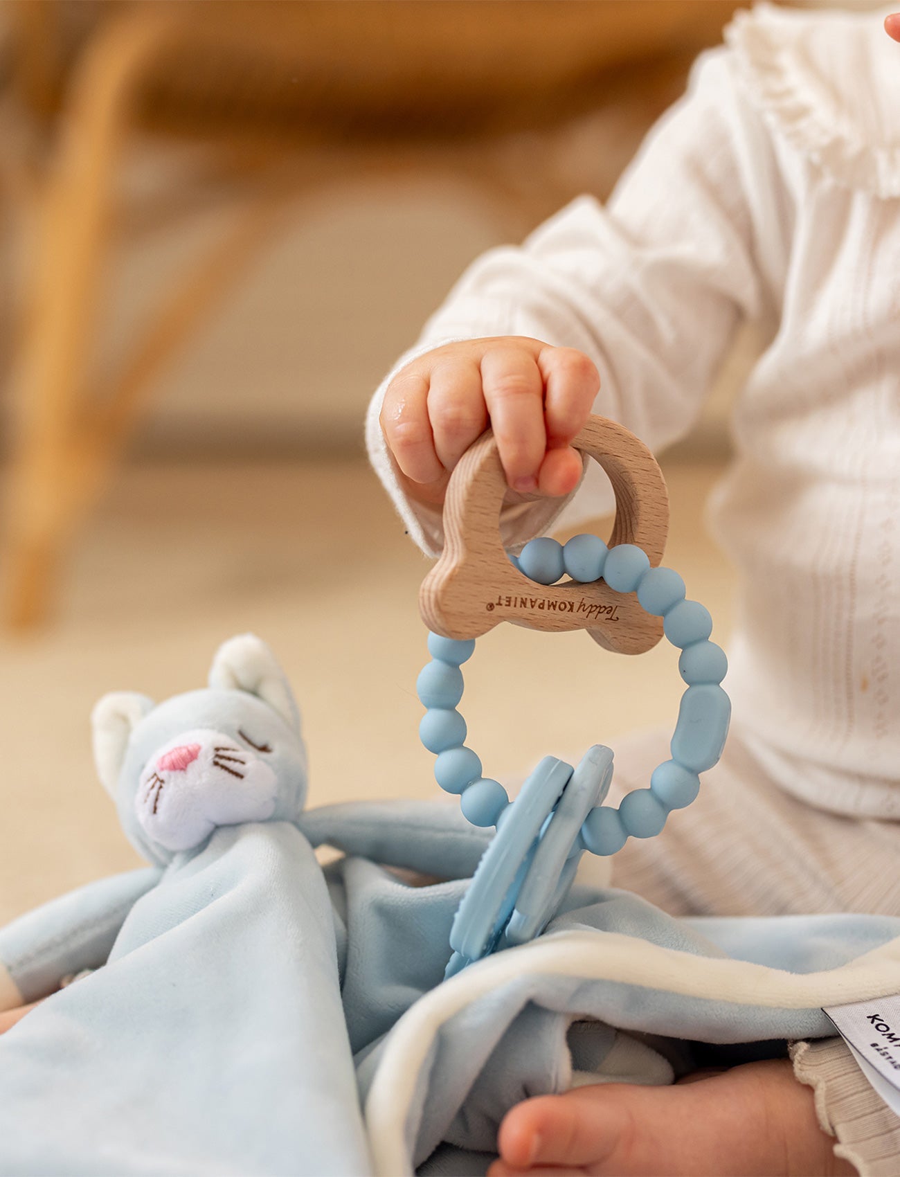  Image of Teething Ring in Silicone & Wood