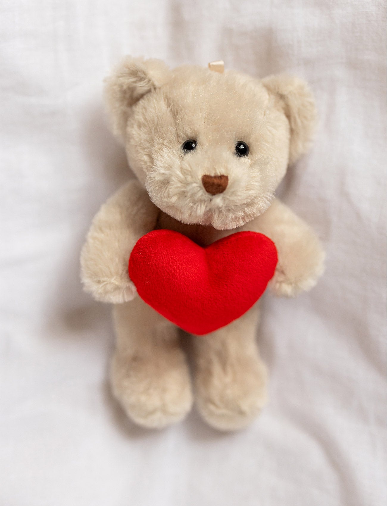  Image of Theo with Heart, Teddy Bear, Beige