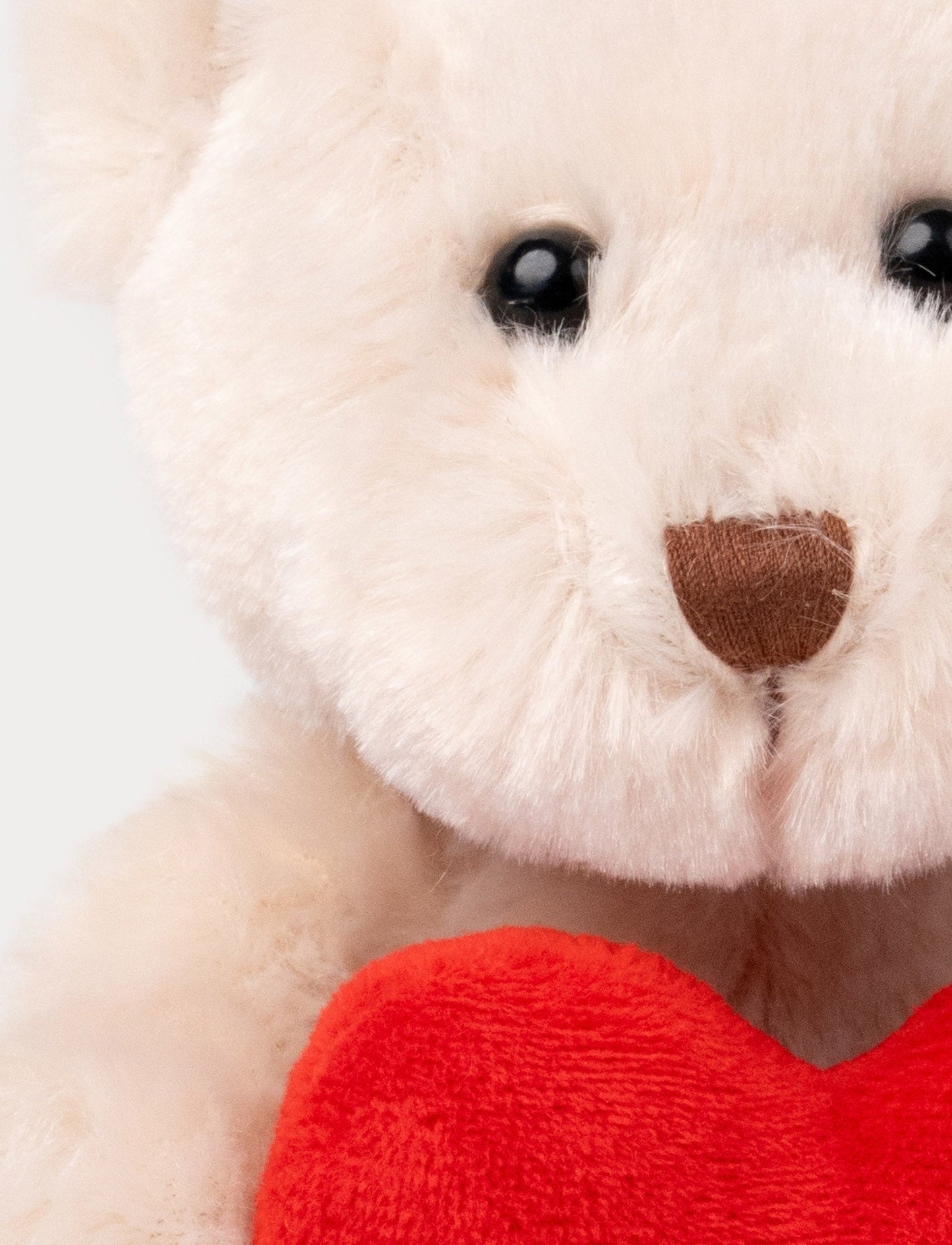 Theo with Heart, Teddy Bear, Beige