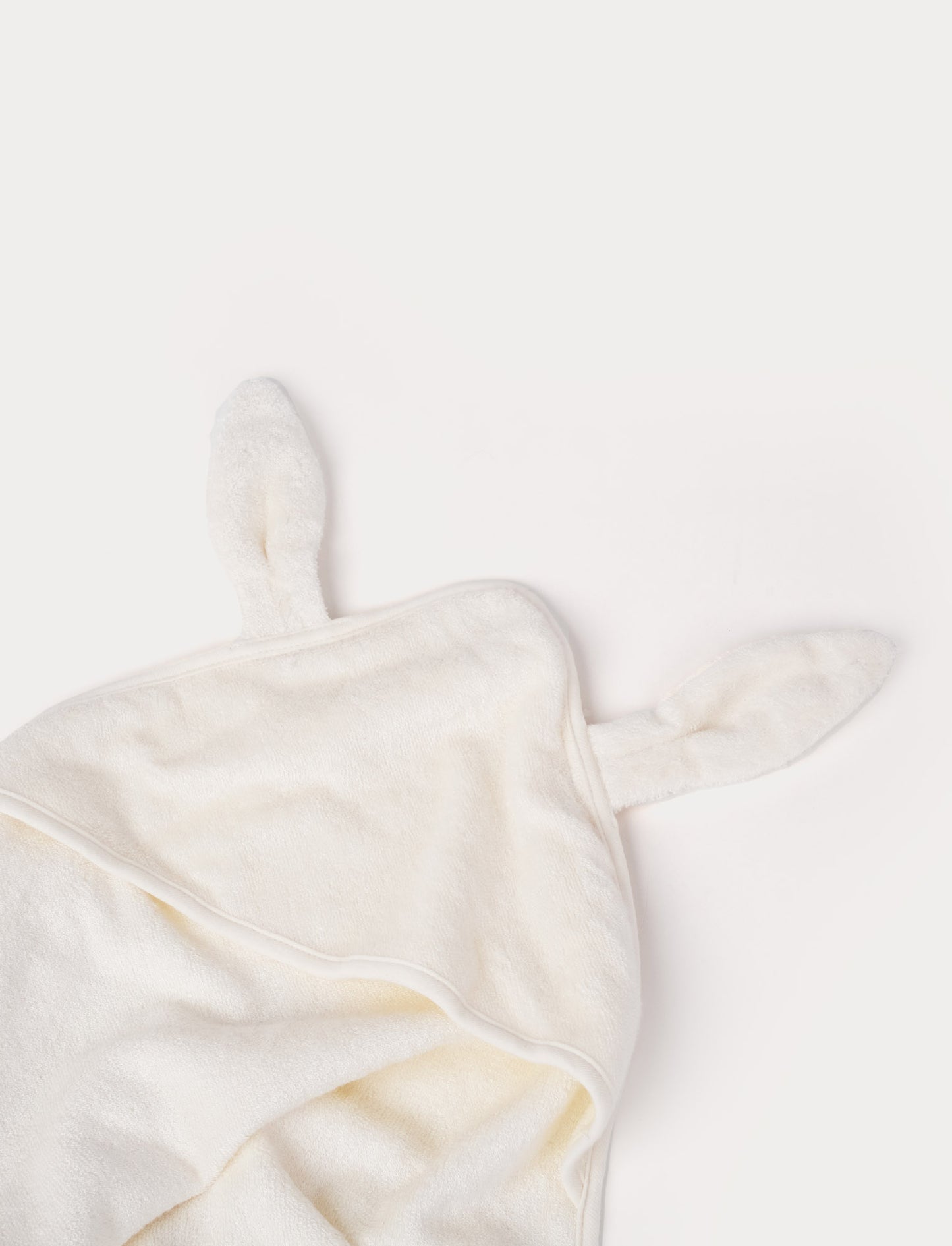 Hooded baby towel, bambu, bunny, creme