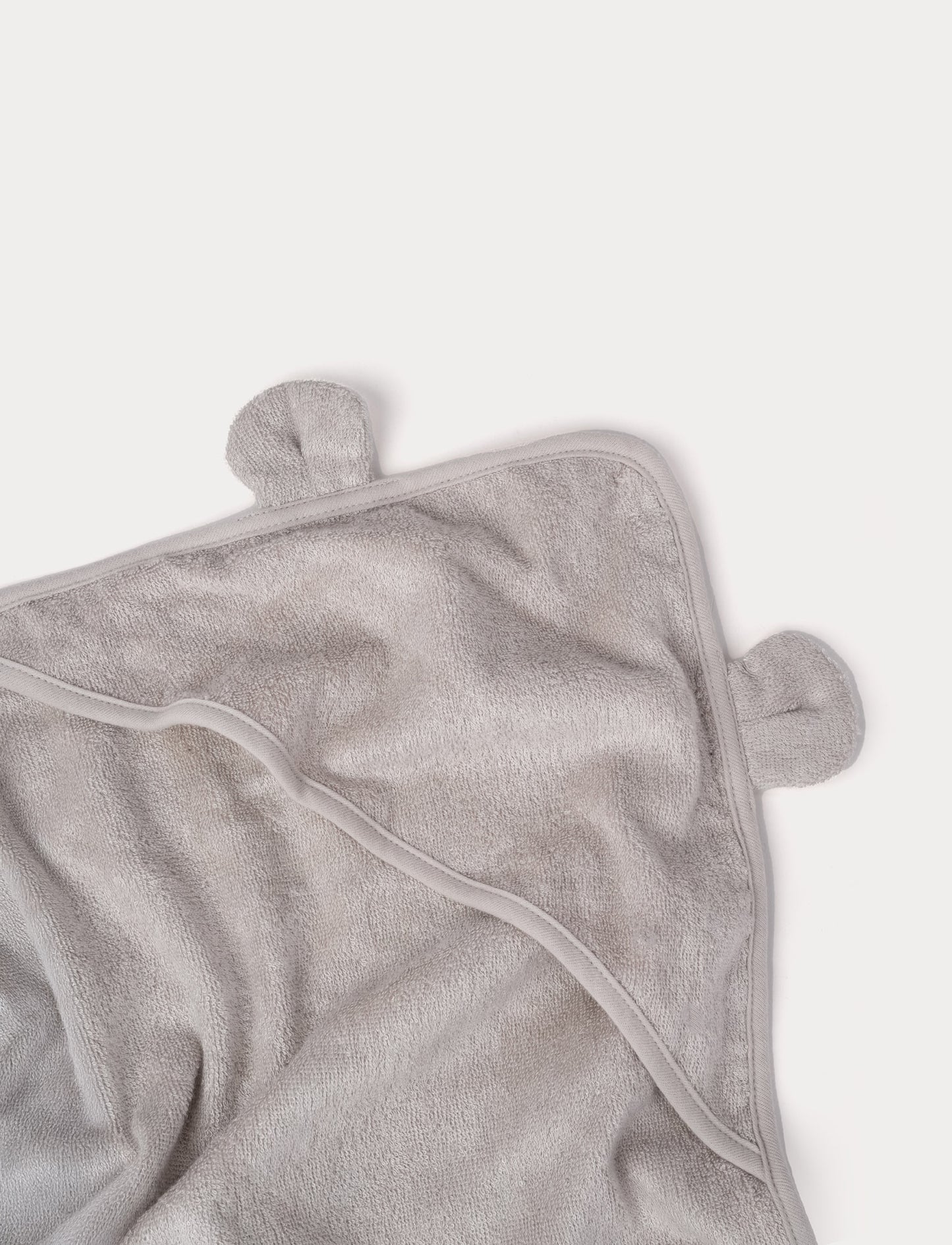 Hooded baby towel bambu, teddy, greige