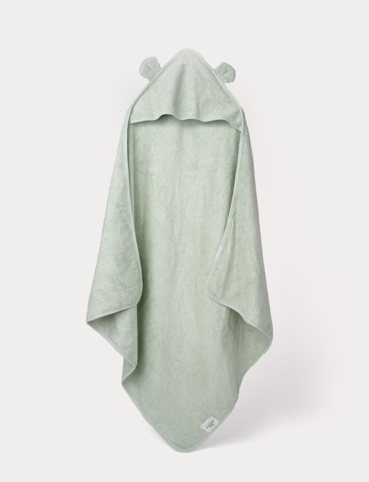  Image of Hooded baby towel bambu, teddy, green