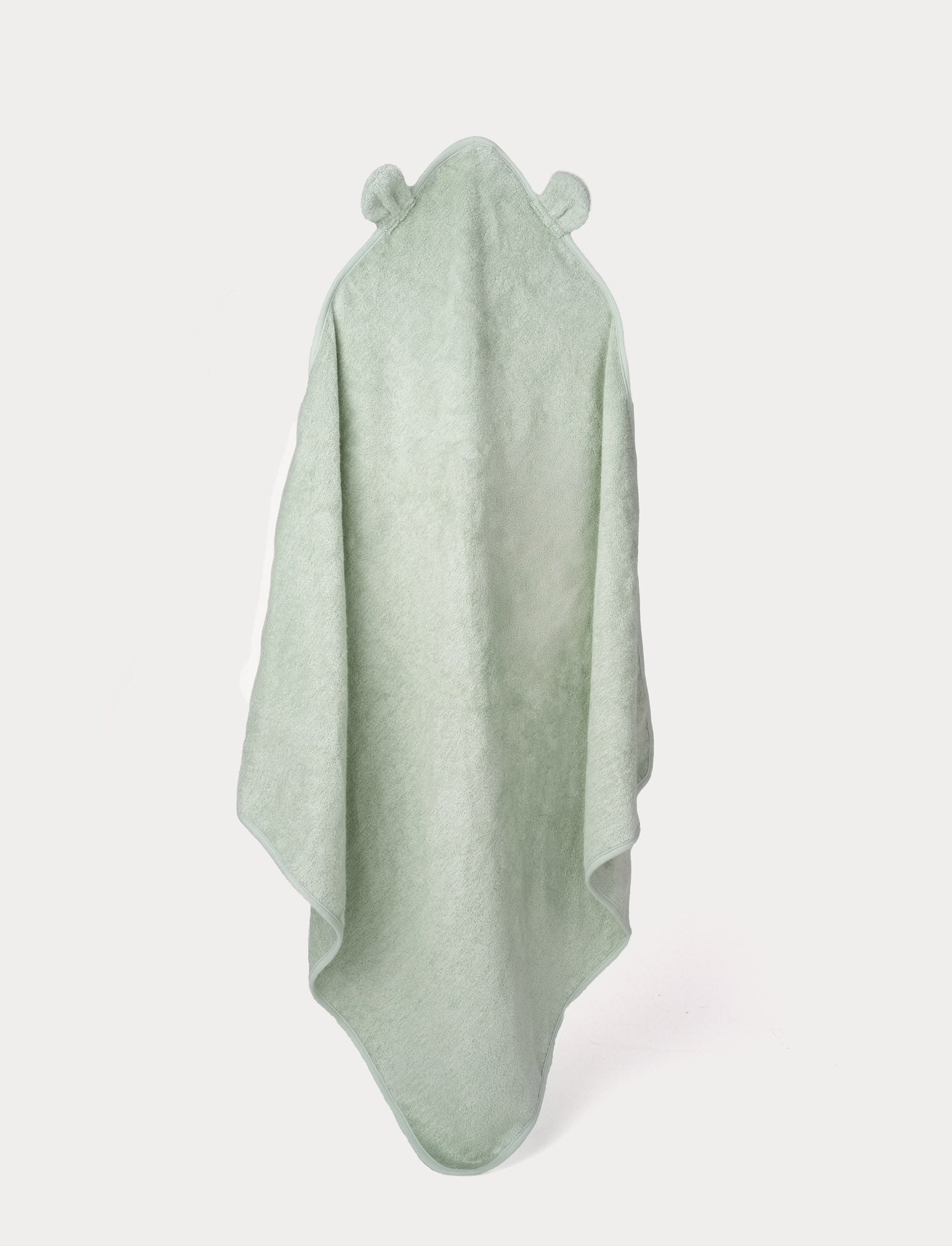  Image of Hooded baby towel bambu, teddy, green