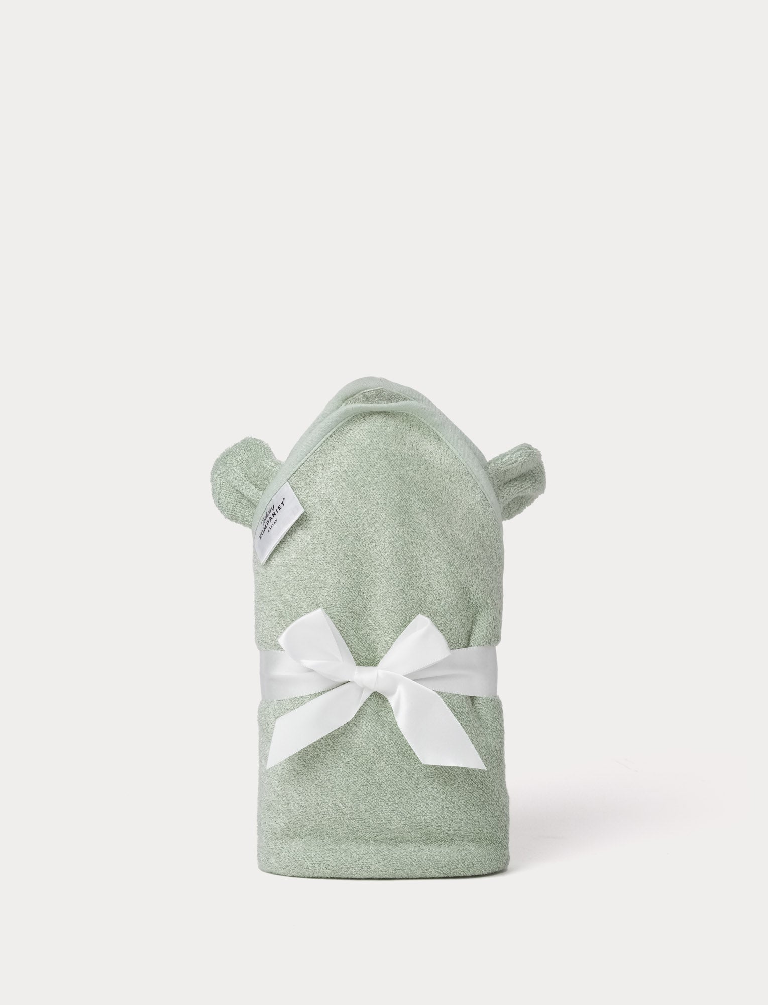  Image of Hooded baby towel bambu, teddy, green