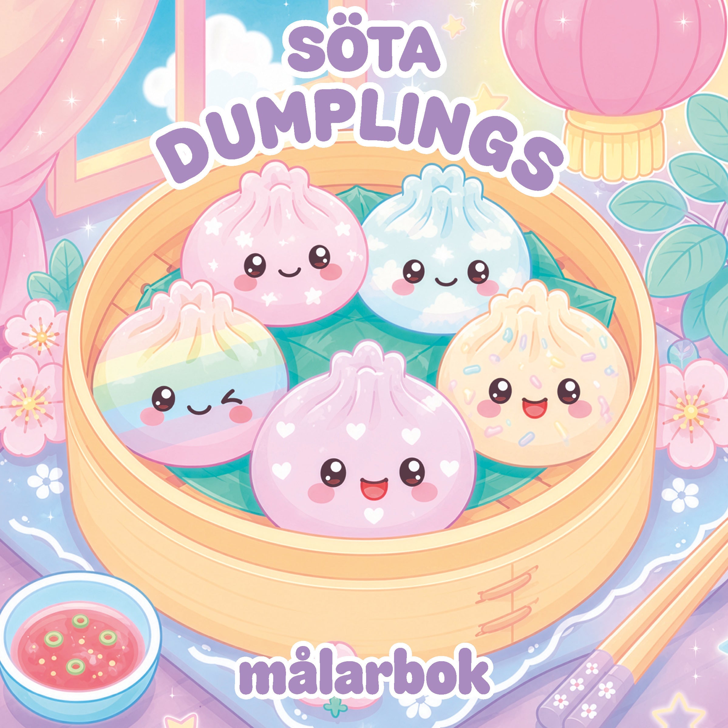  Image of Söta dumplings målarbok