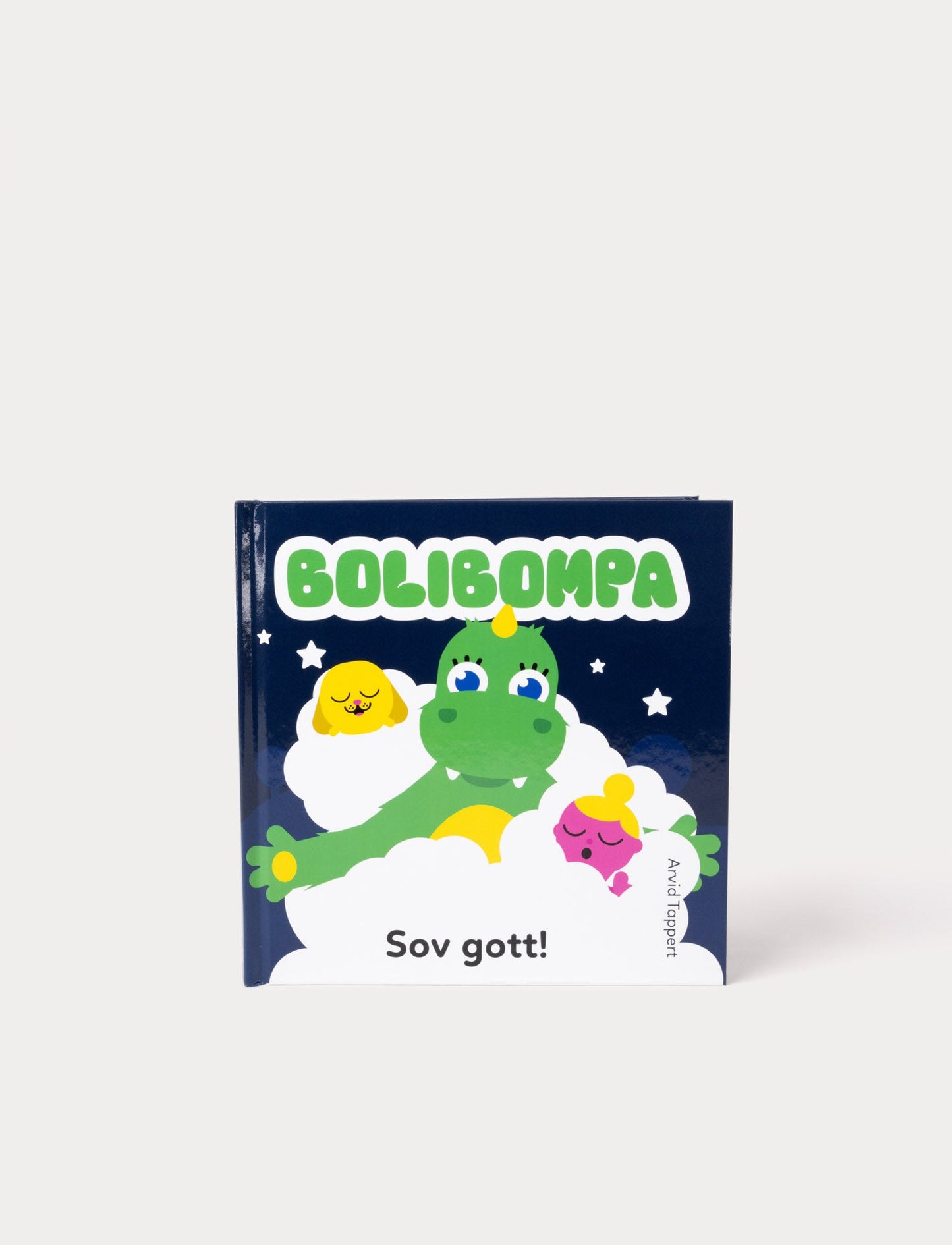 Cozy picture book with Bolibompa Dragon, featuring soft illustrations and a calming bedtime story.